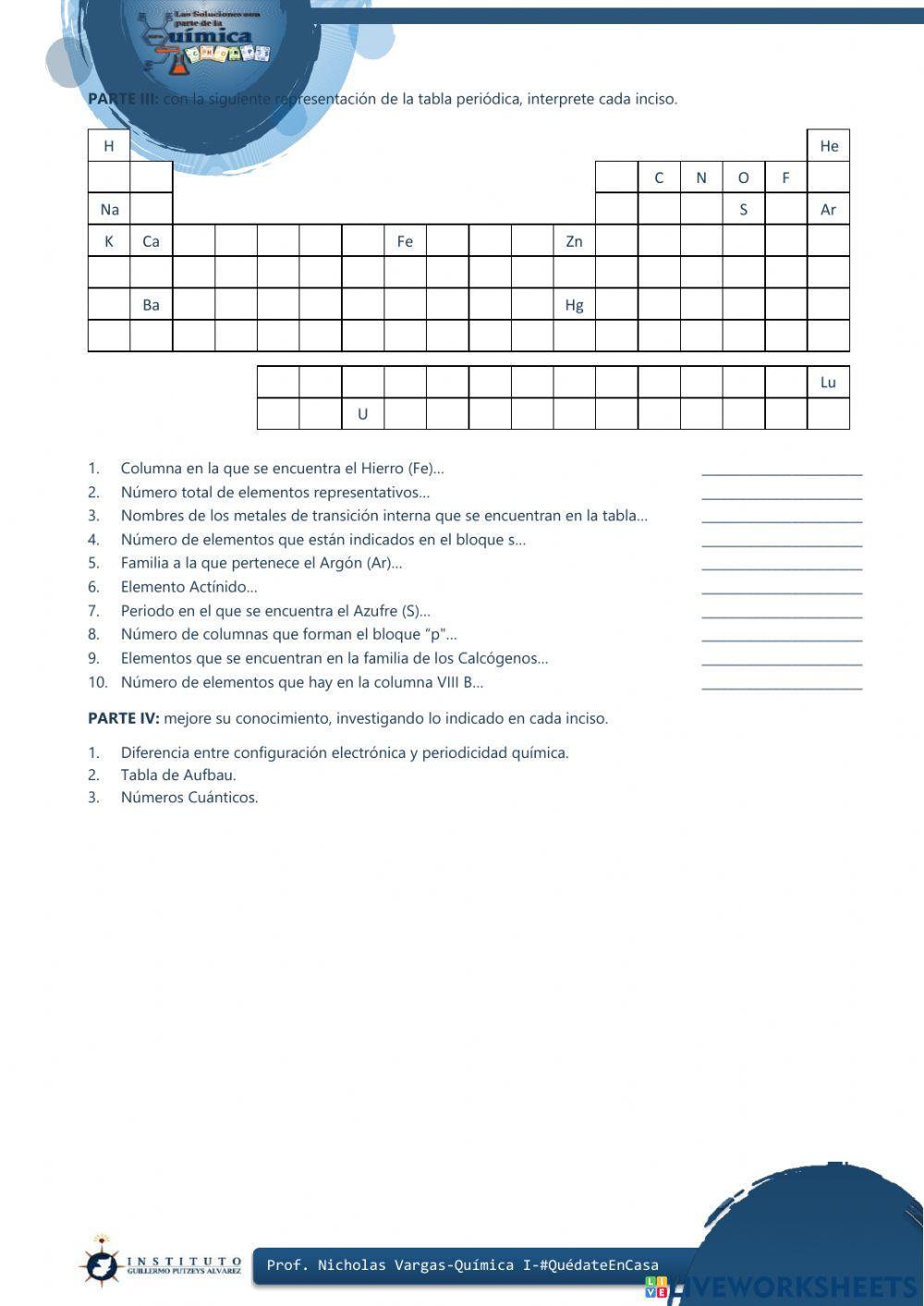 Antecedentes -tabla periódica-