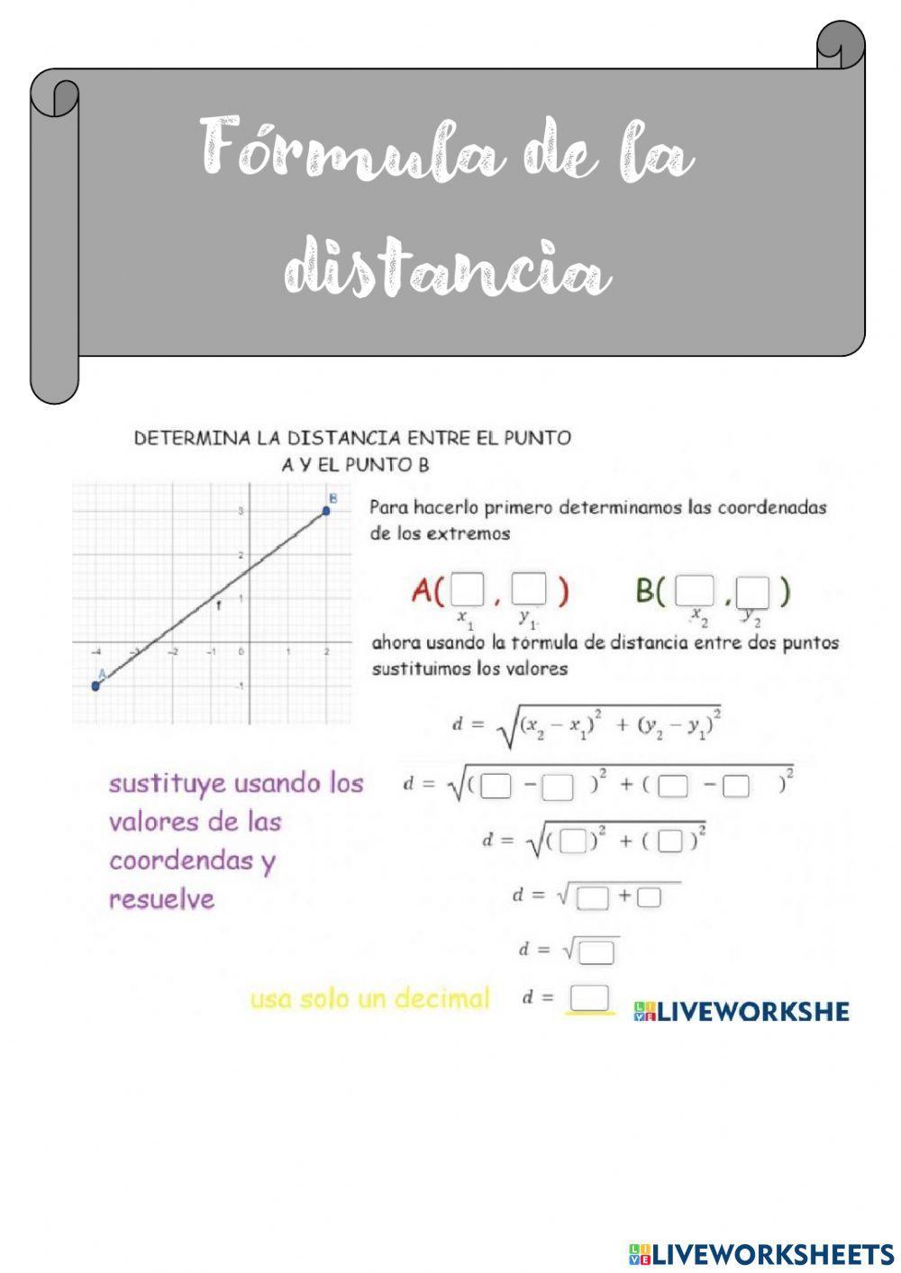 Fórmula de la distancia