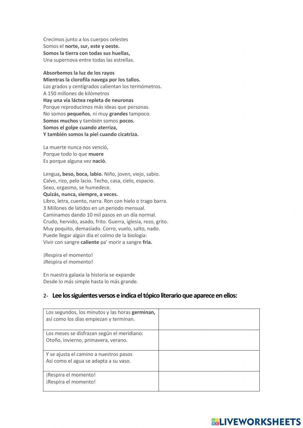 Figuras Literarias - Recursos Literarios - Tópicos Literarios - Tópicos