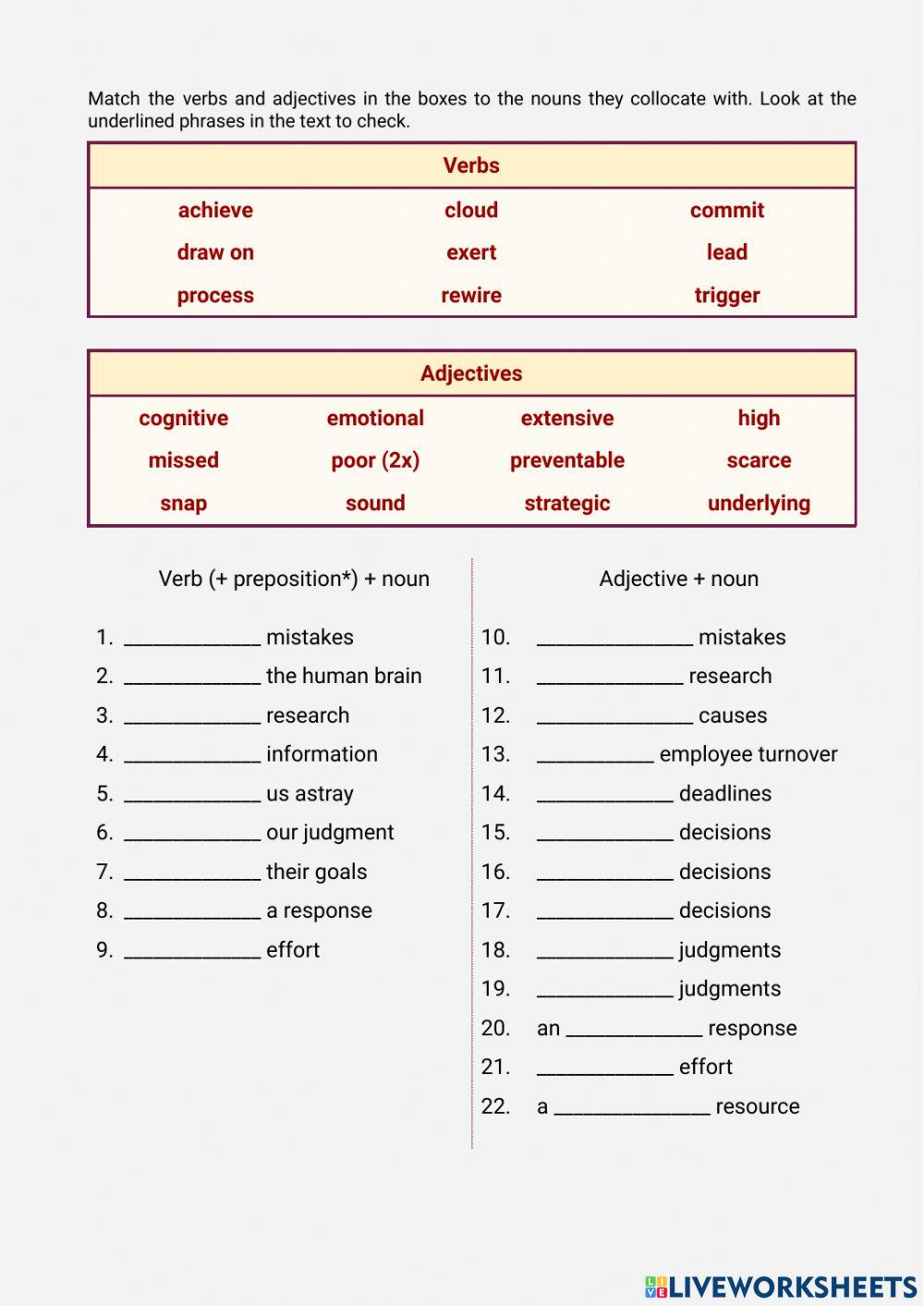 HBR Leaders As Decision Architects Pt 1 Worksheet Live Worksheets HBR Leaders As Decision Architects Pt 1 Worksheet Live Worksheets