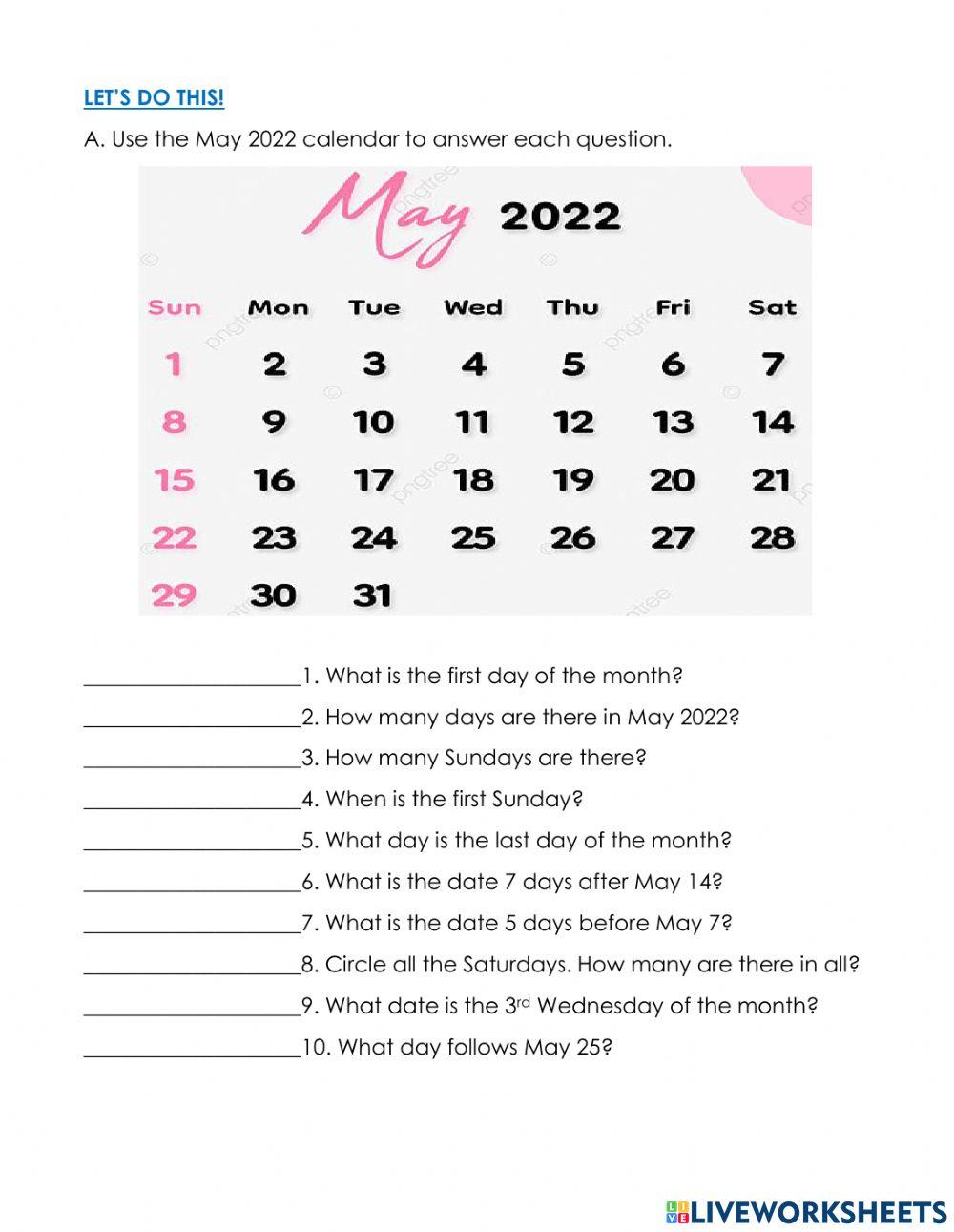 Calendar (Activities)