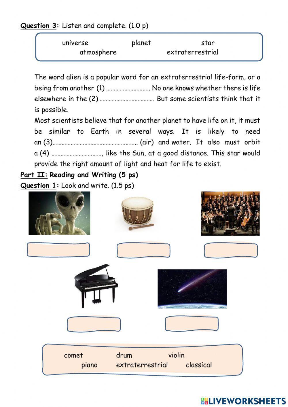 Review Explore Our world 5