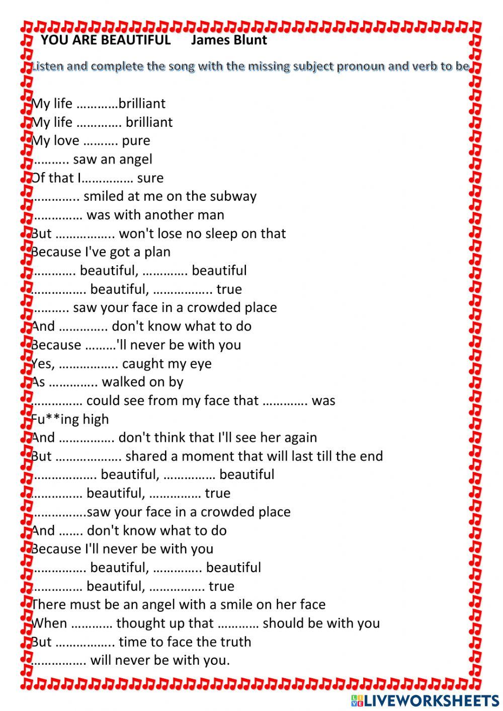 Subject pronouns and verb to be