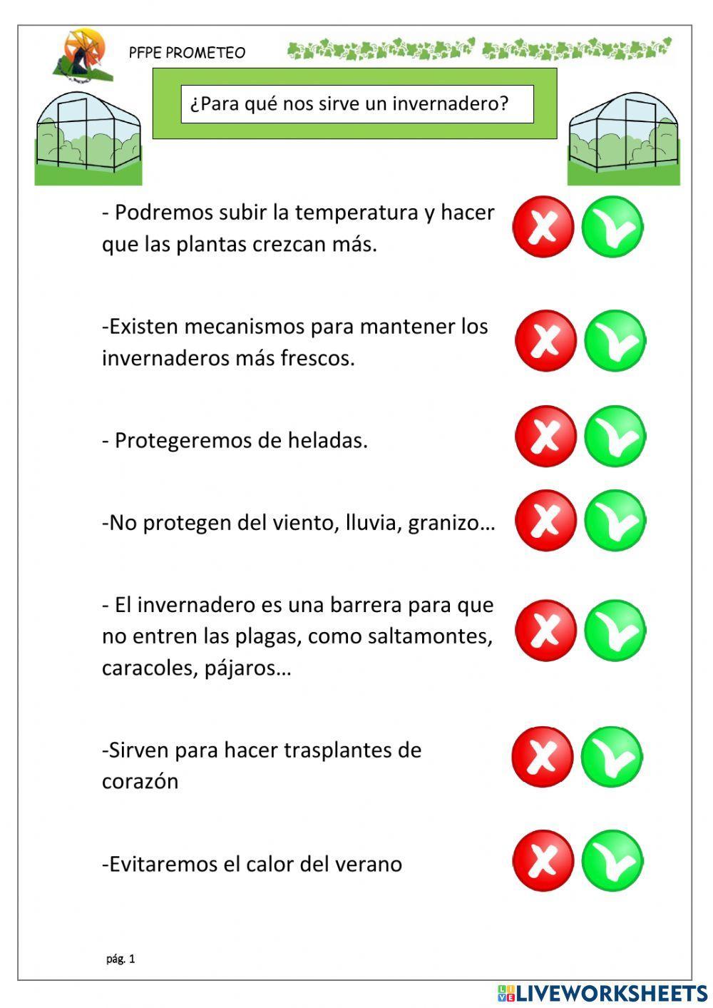 Funciones del invernadero