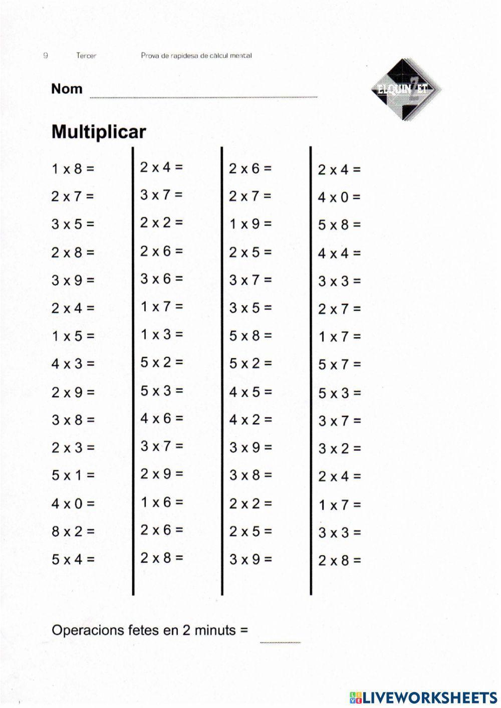 Multiplicacions