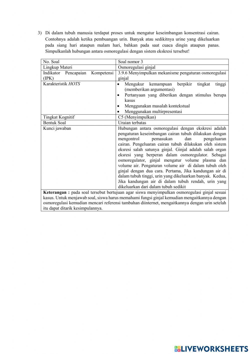 Kartu soal pilihan ganda 1