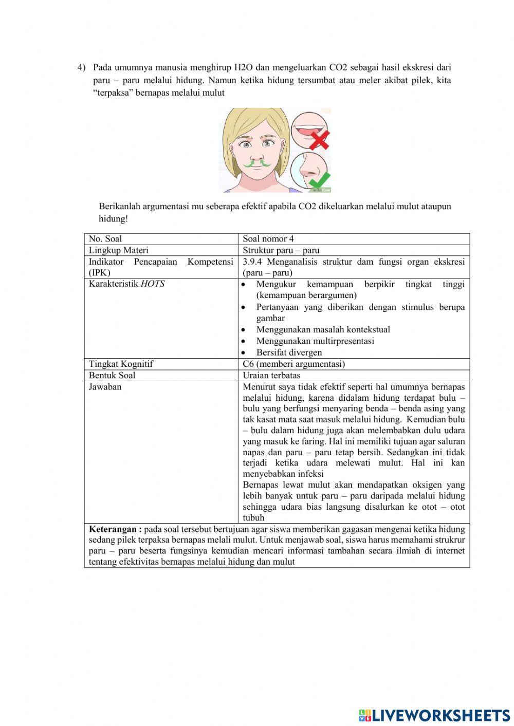 Kartu soal pilihan ganda 1