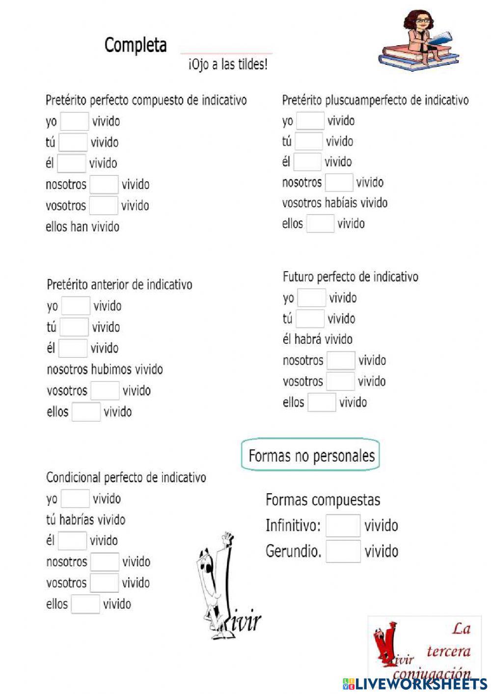 3ª Conjugación: Verbo Vivir