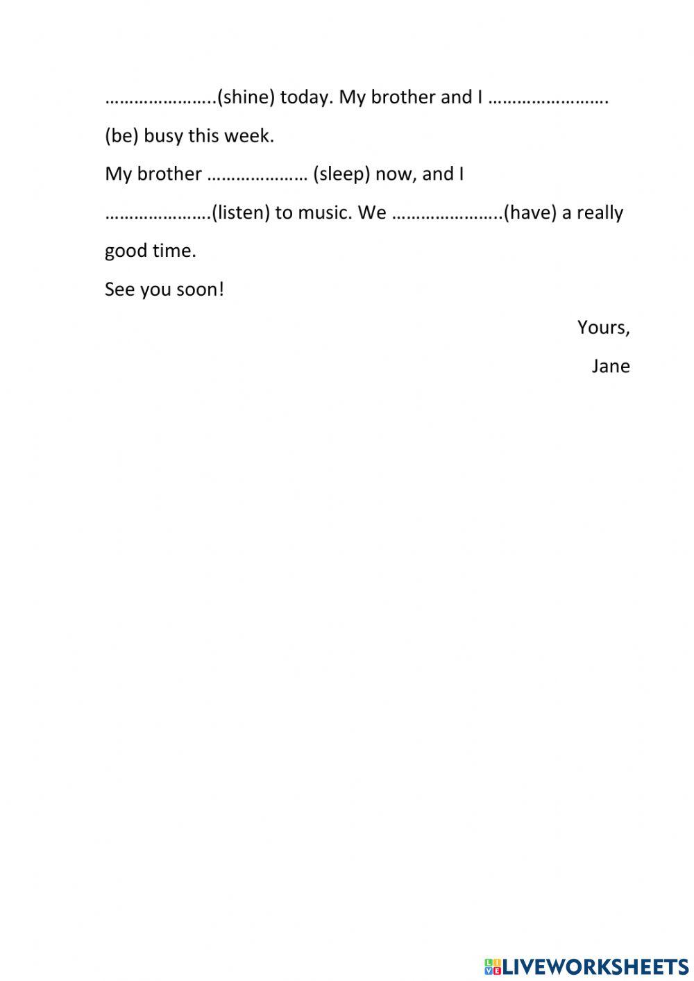 Present Simple, Present Continuous, Weather