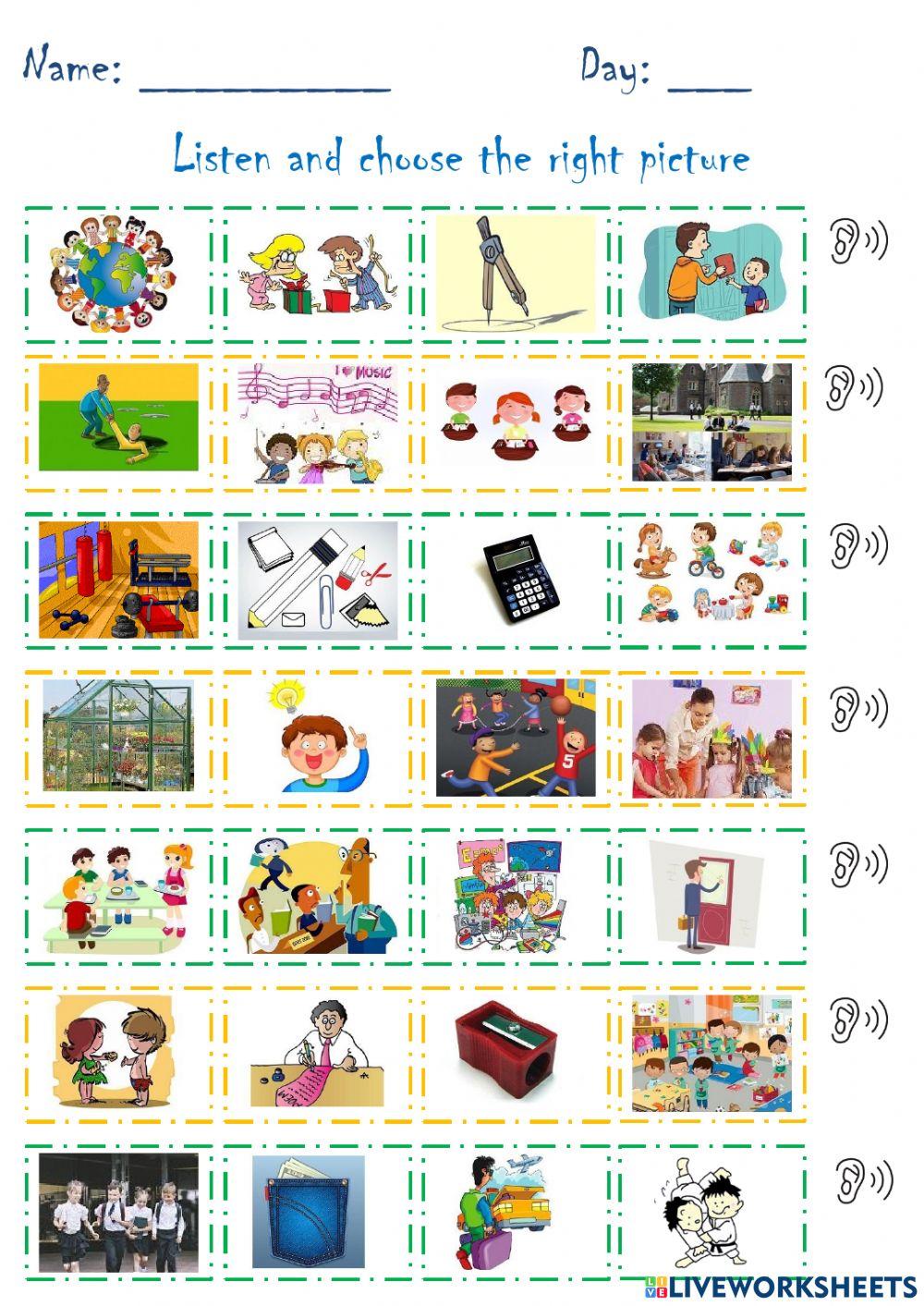 English 6 - unit 1 - vocabulary - listening 2