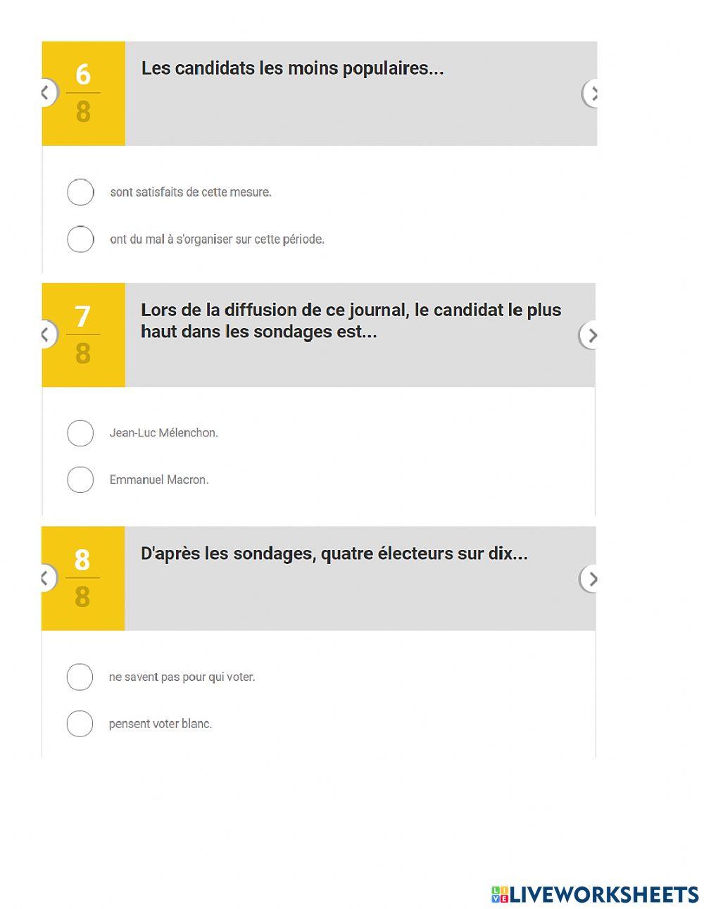 L'élection en France 2022