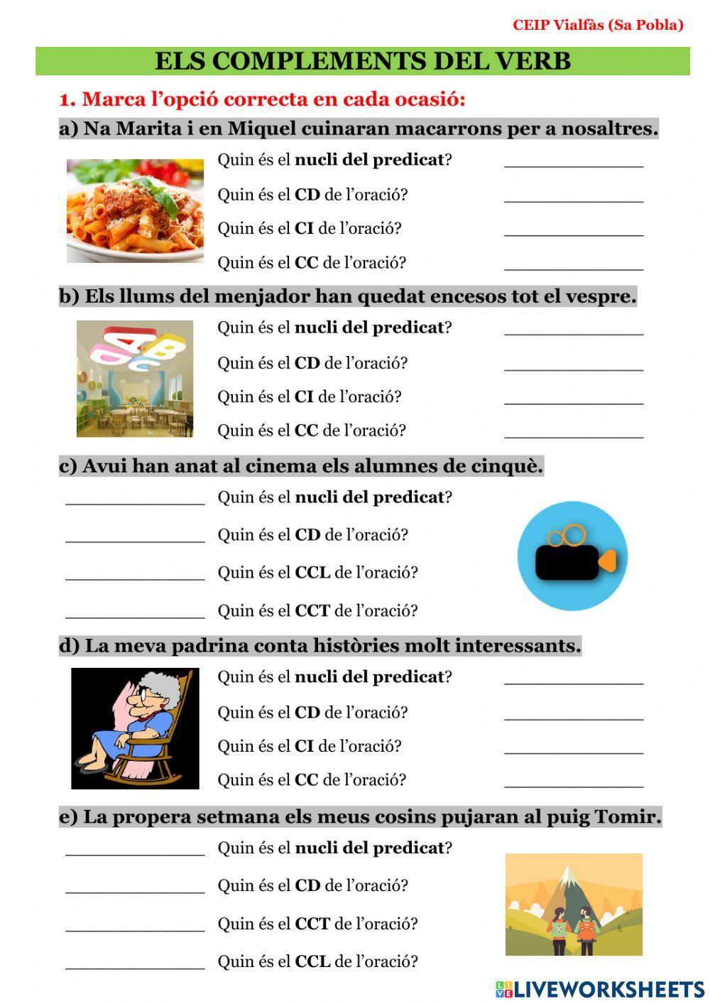 Els complements del verb