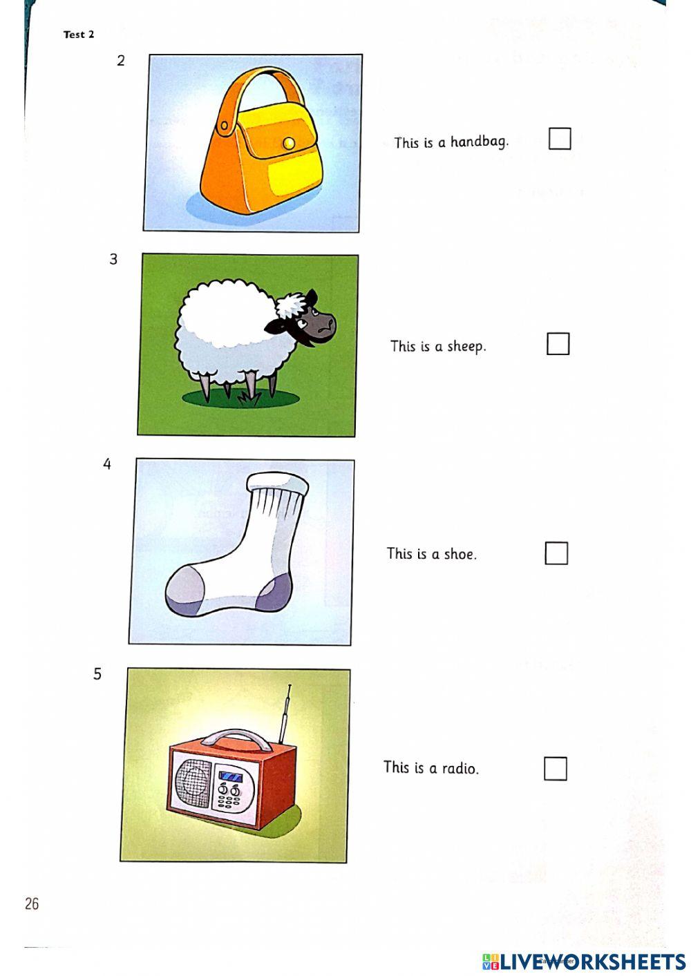 PRE A1 READING-WRITING 1 PART 1 online exercise for | Live Worksheets