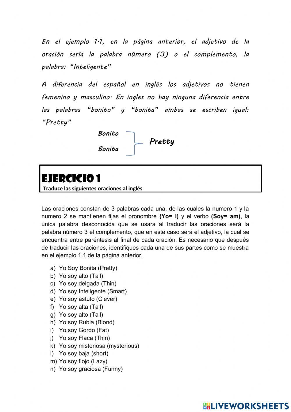 El verbo to be explicado en español