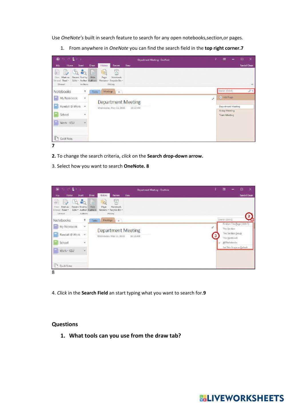 Lesson 7 -  Drawing,Search,Recycle,History.