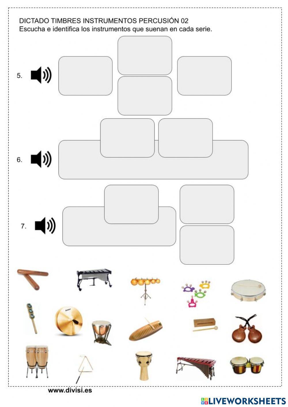 DICTADO TÍMBRICO (Instrumentos de Percusión 02) DICTADO TÍMBRICO (Instrumentos de Percusión 02)