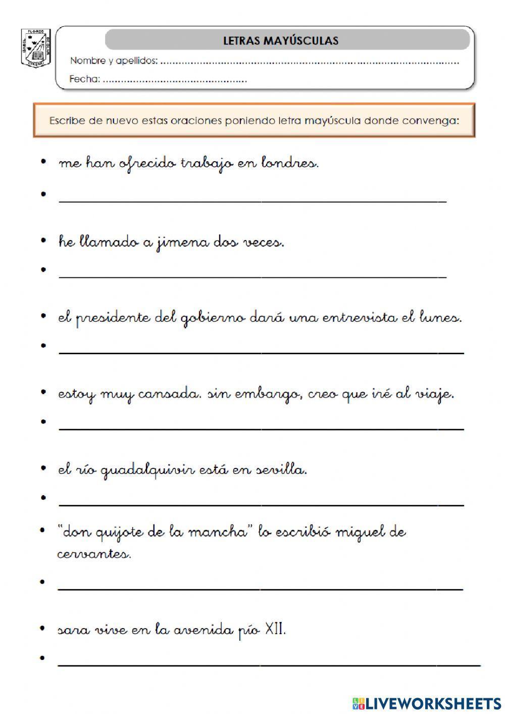 ¿Cuándo uso mayúsculas?