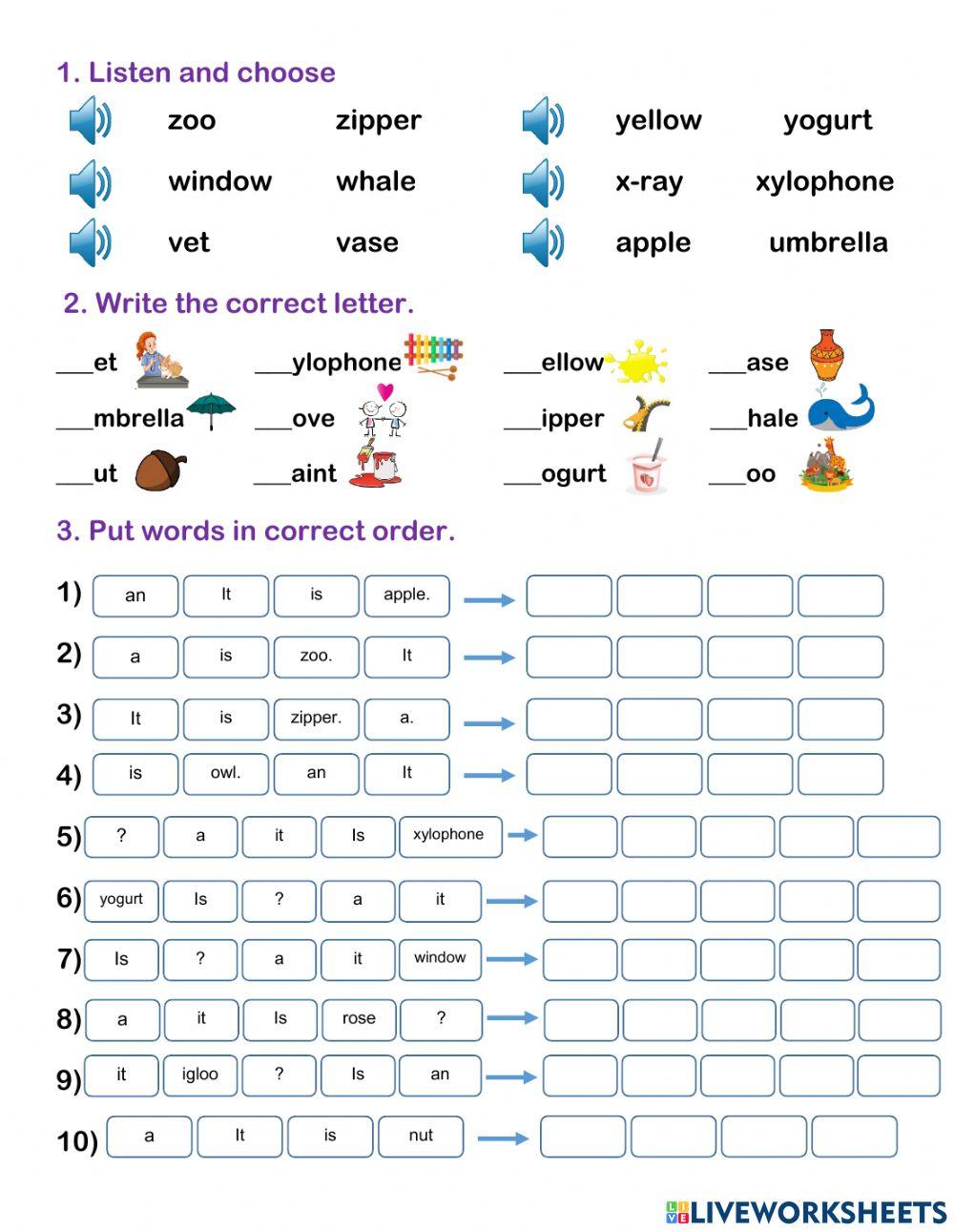 Letters and 'is' positive - questions
