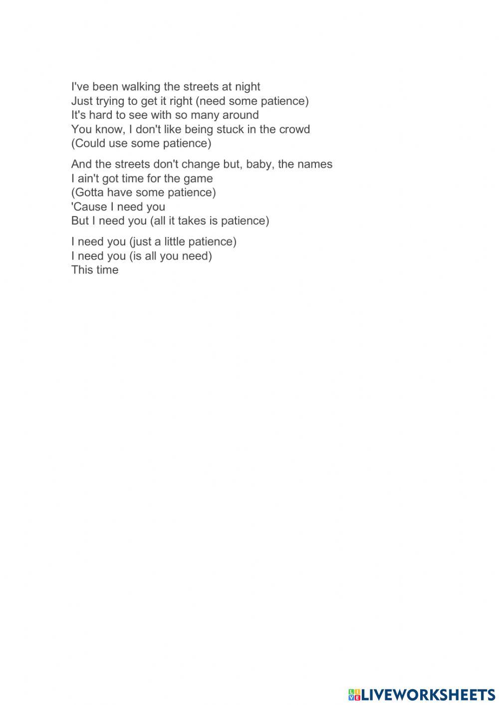 Patience Guns N' Roses