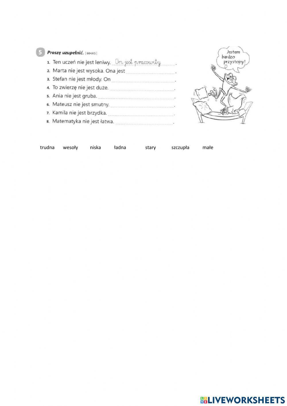 Jaki on jest? Jaka ona jest?