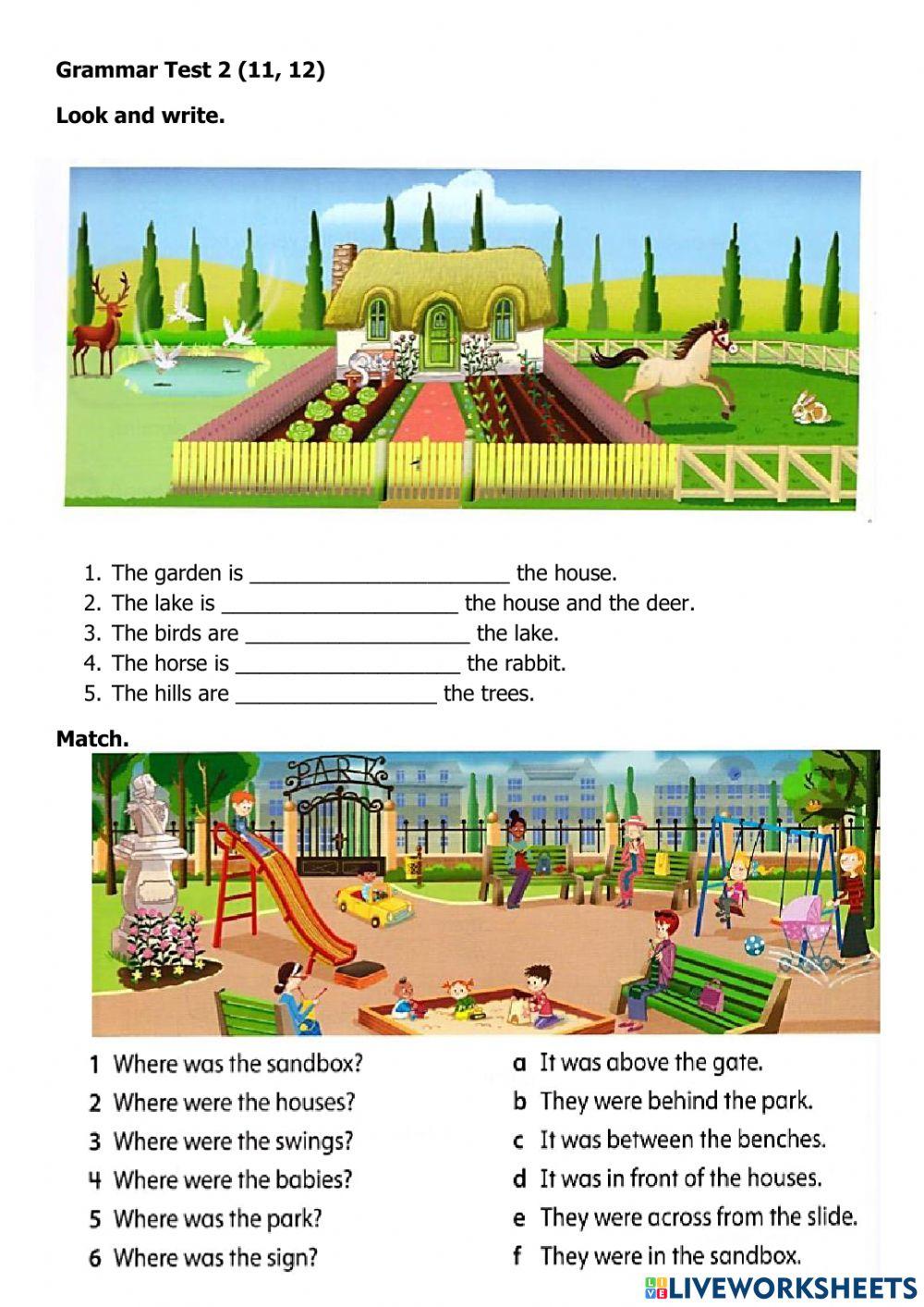 Preposition Of Place Online Exercise For Grade 2 Live Worksheets Preposition Of Place Online Exercise For Grade 2 Live Worksheets