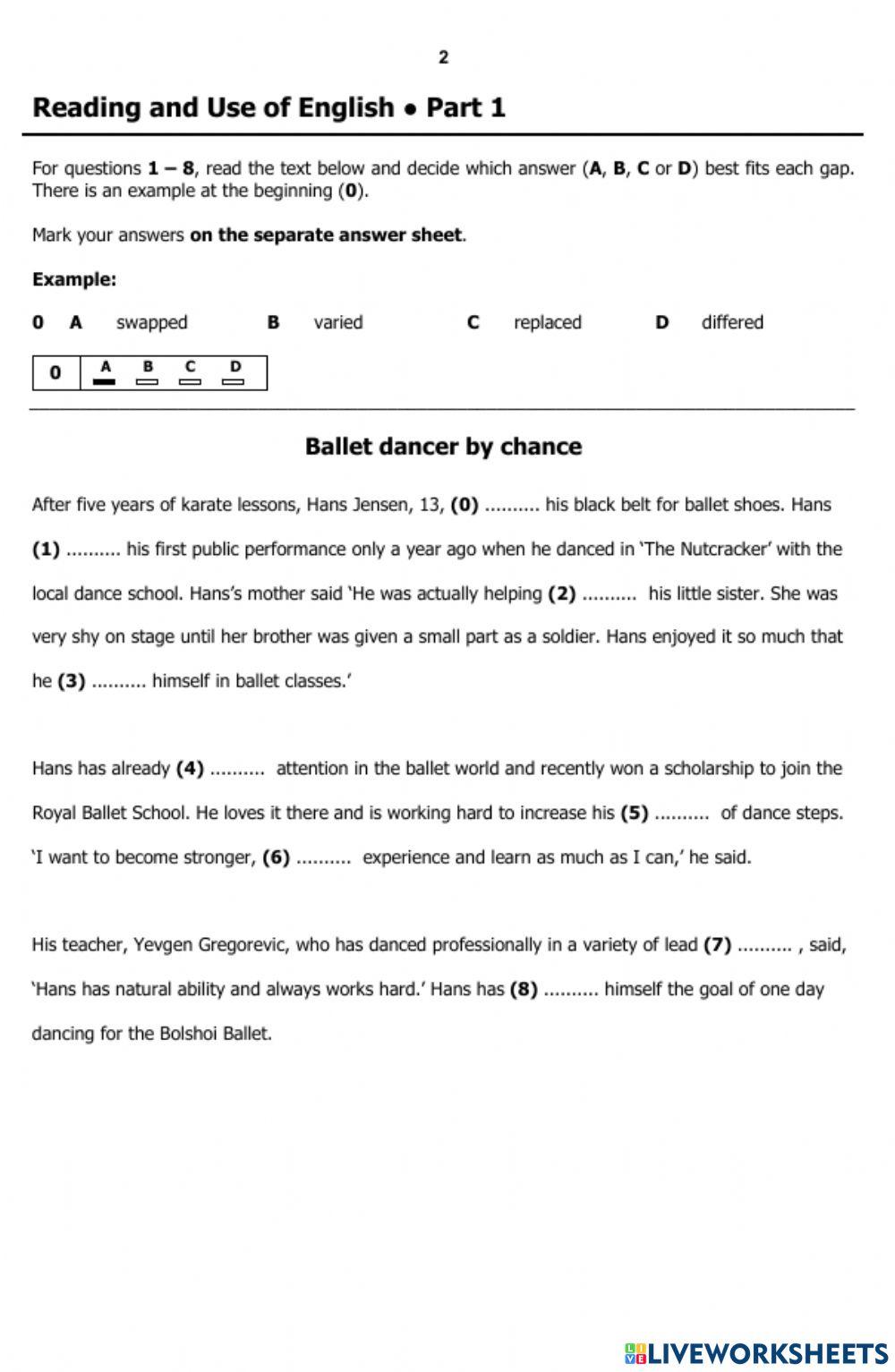 B2 Use of English Test June 22