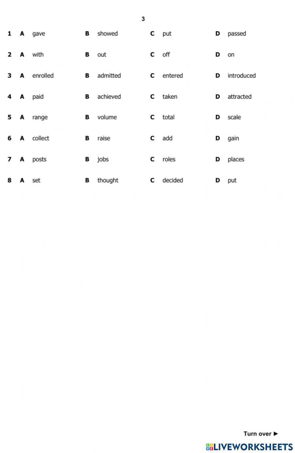 B2 Use of English Test June 22 worksheet | Live Worksheets