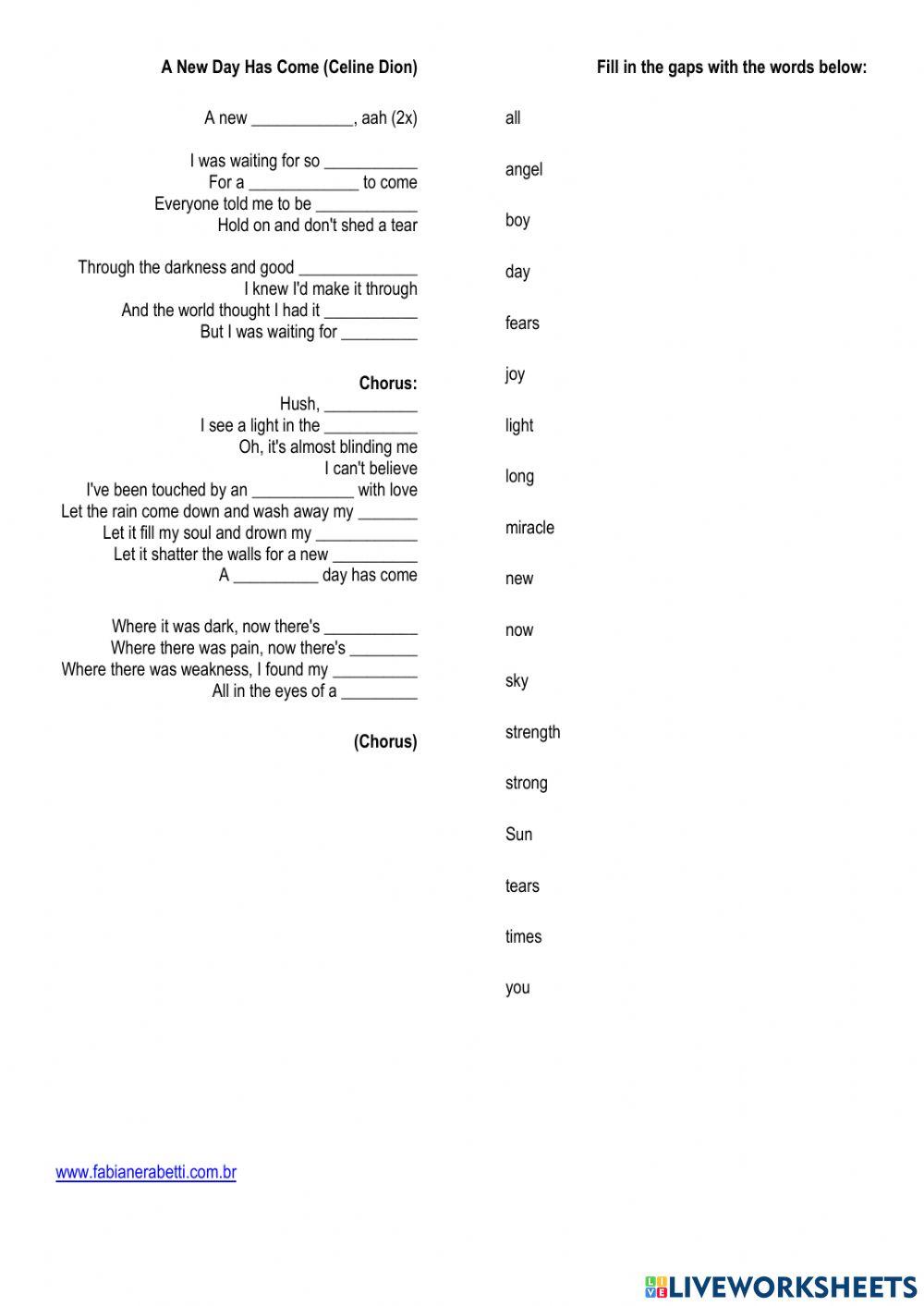 A New Day Has Come (Celine Dion)