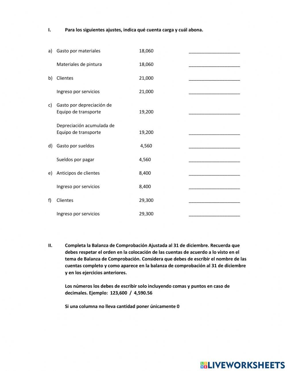 Registro de Ajustes y Balanza de Comprobación Ajustada