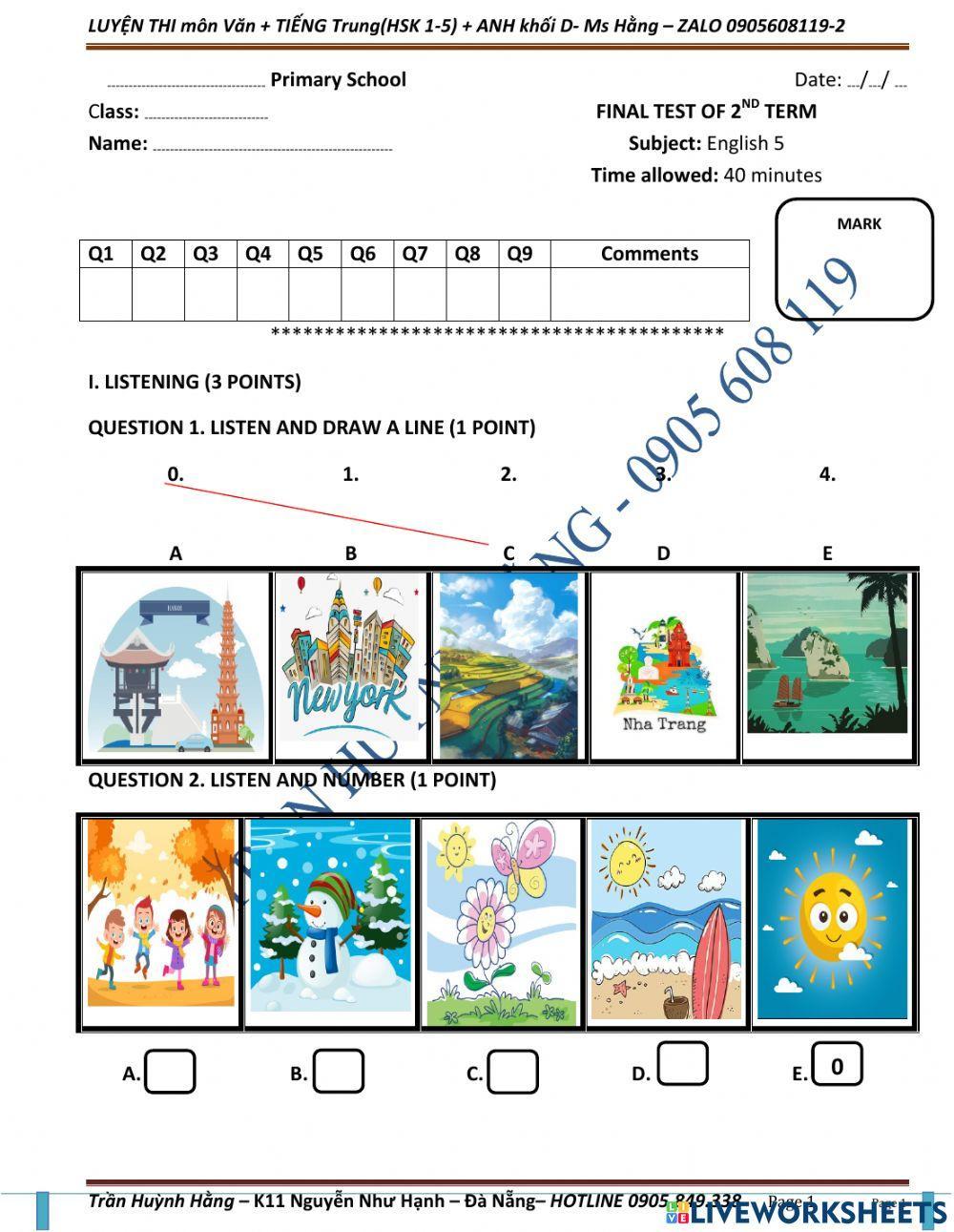 5- the final exam - test 3 - term 2