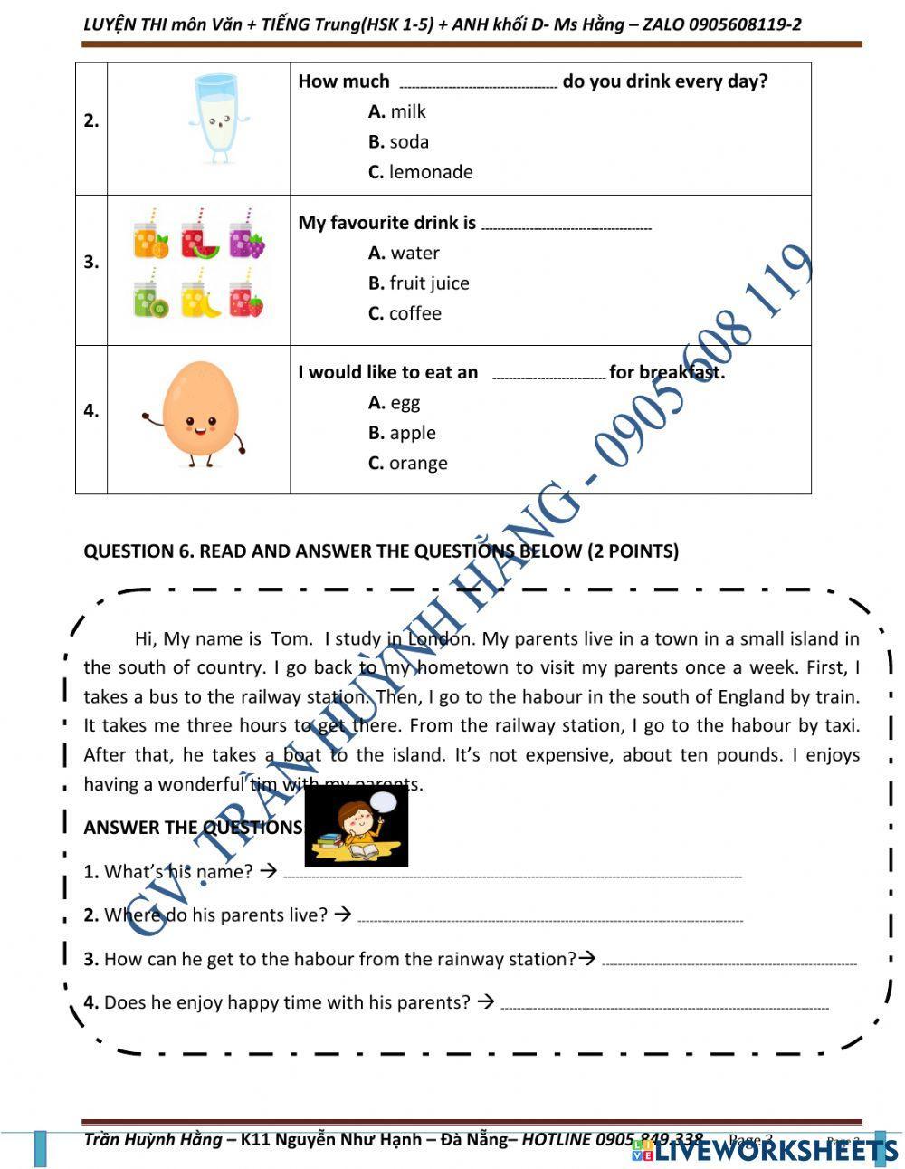 5- the final exam - test 3 - term 2
