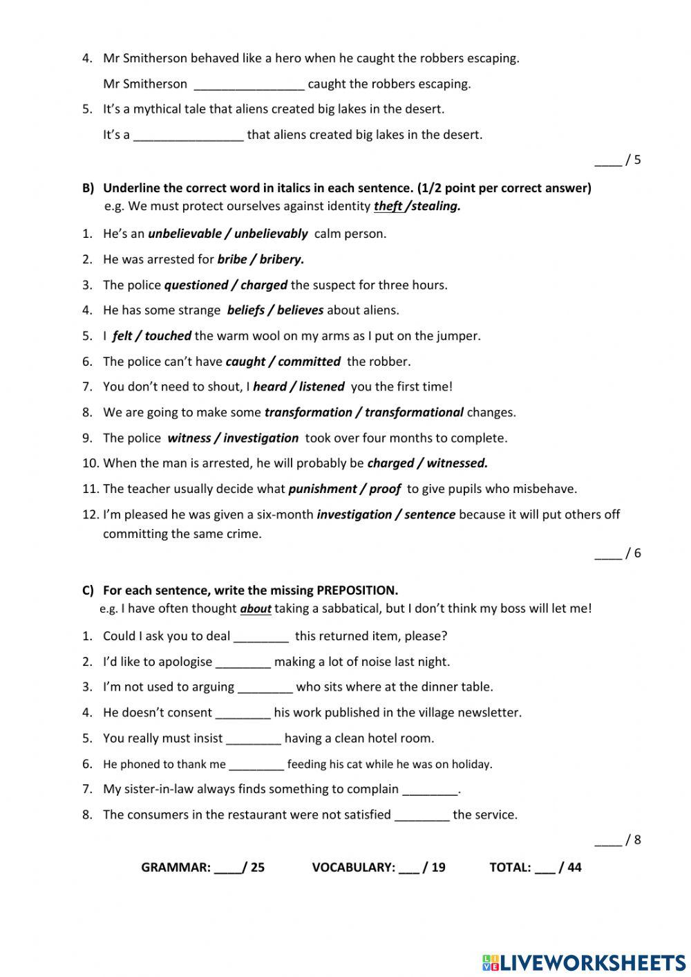 3rd term upper test (English hub)