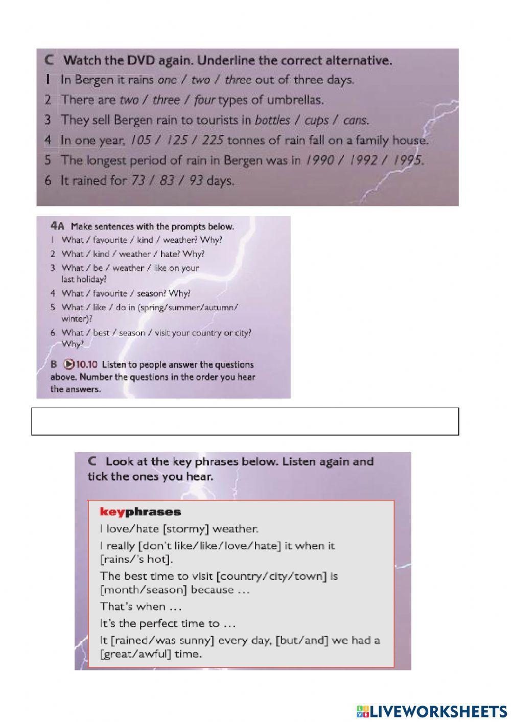 Talking about weather