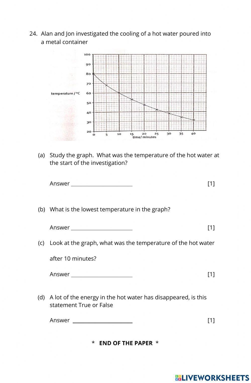 Grade 6 Science Test