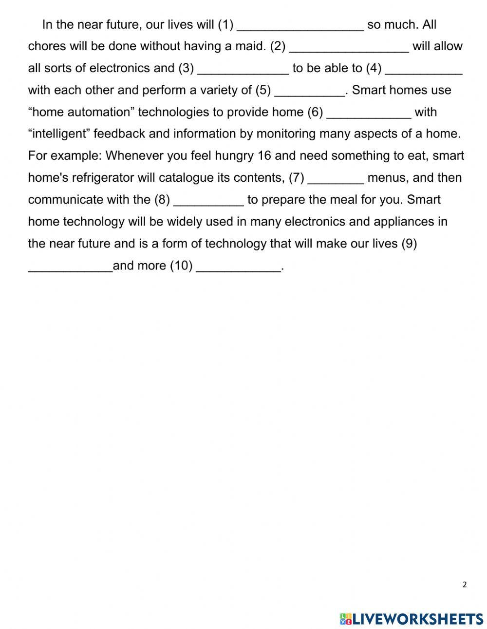Smart world 6 term 2 final reading test