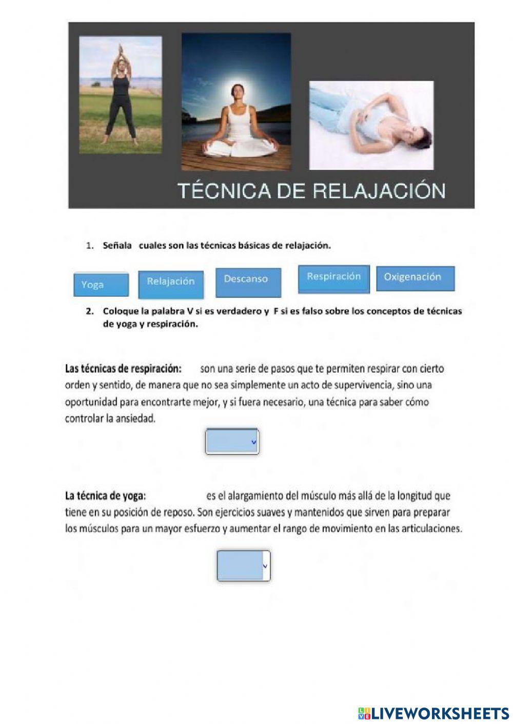 Meditación, taichi, yoga