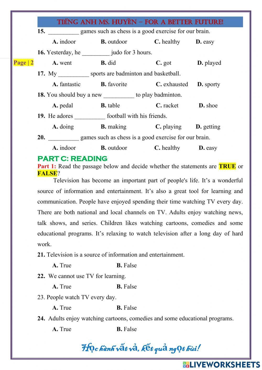 E6. đề khảo sát cuối năm