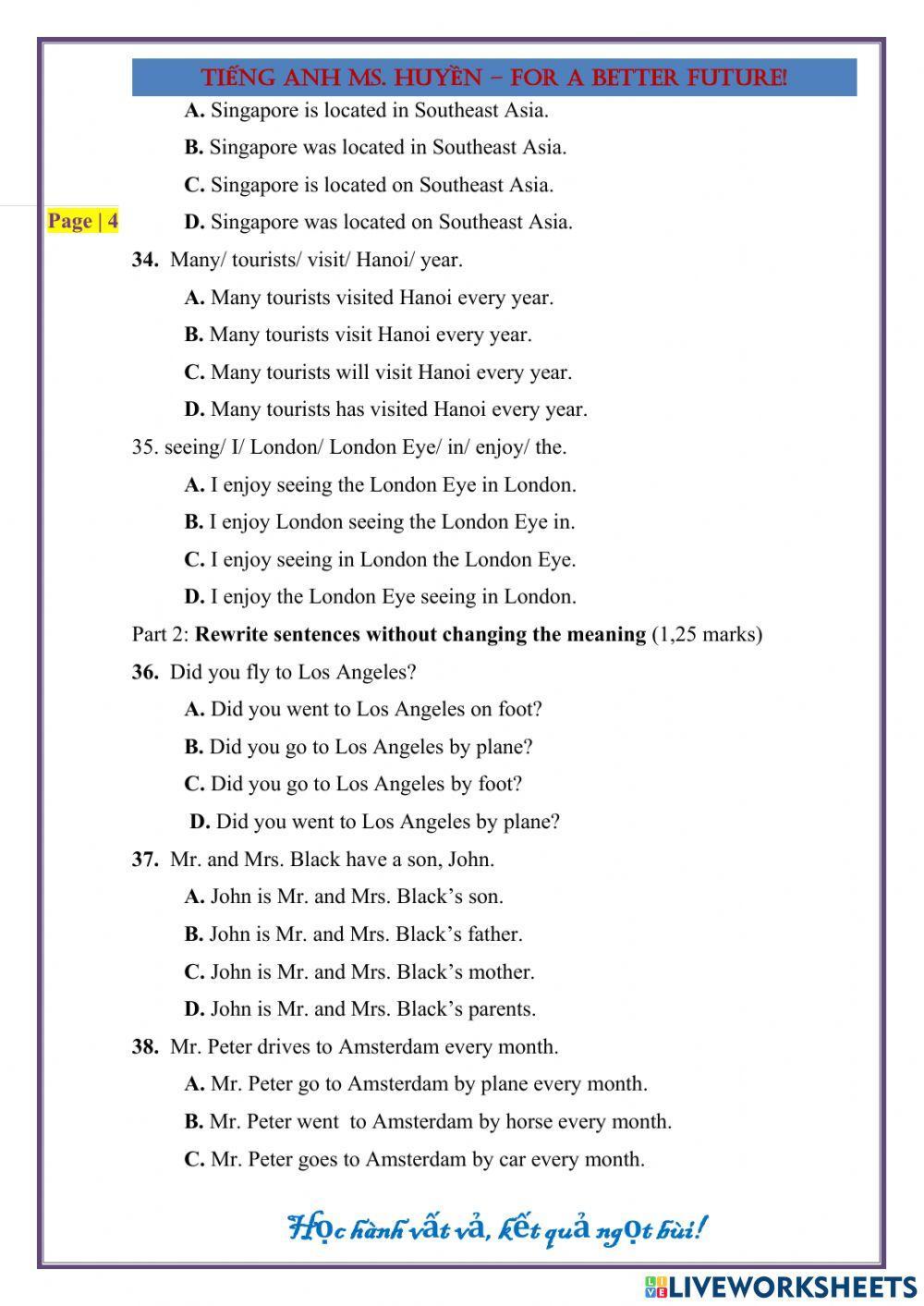 E6. đề khảo sát cuối năm