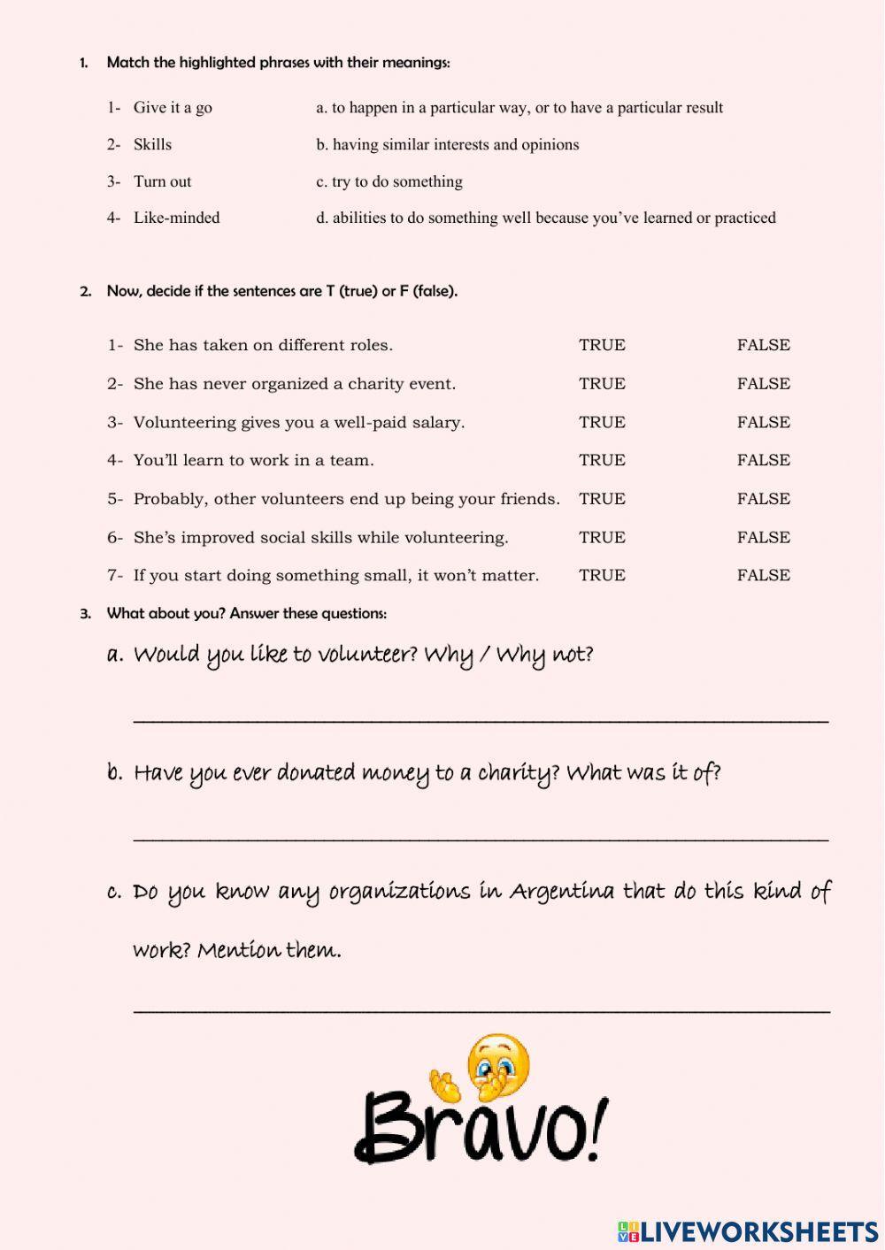 Reading Why I love volunteering?