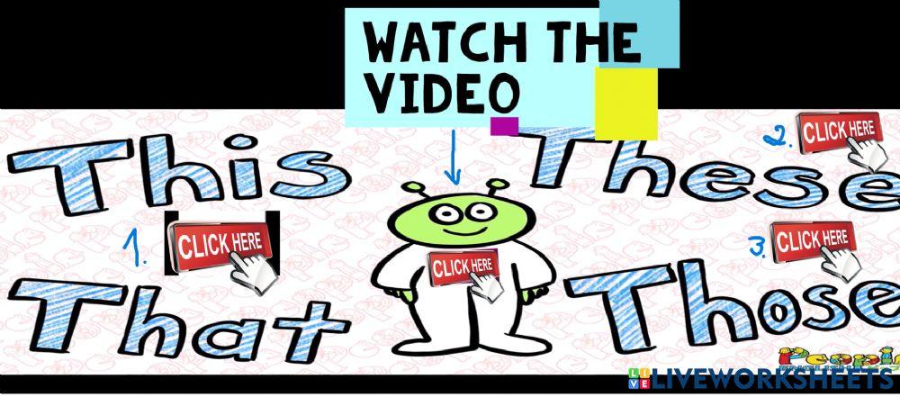 Demonstrative Pronouns That-This These-Those activities