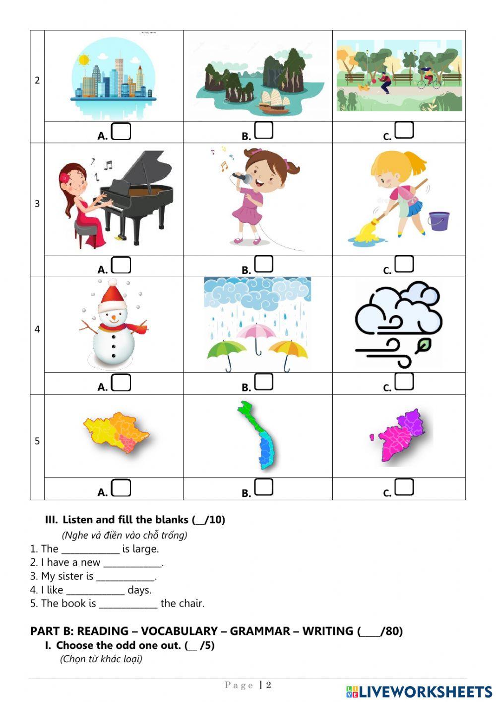 Grade 3-End of 2st term