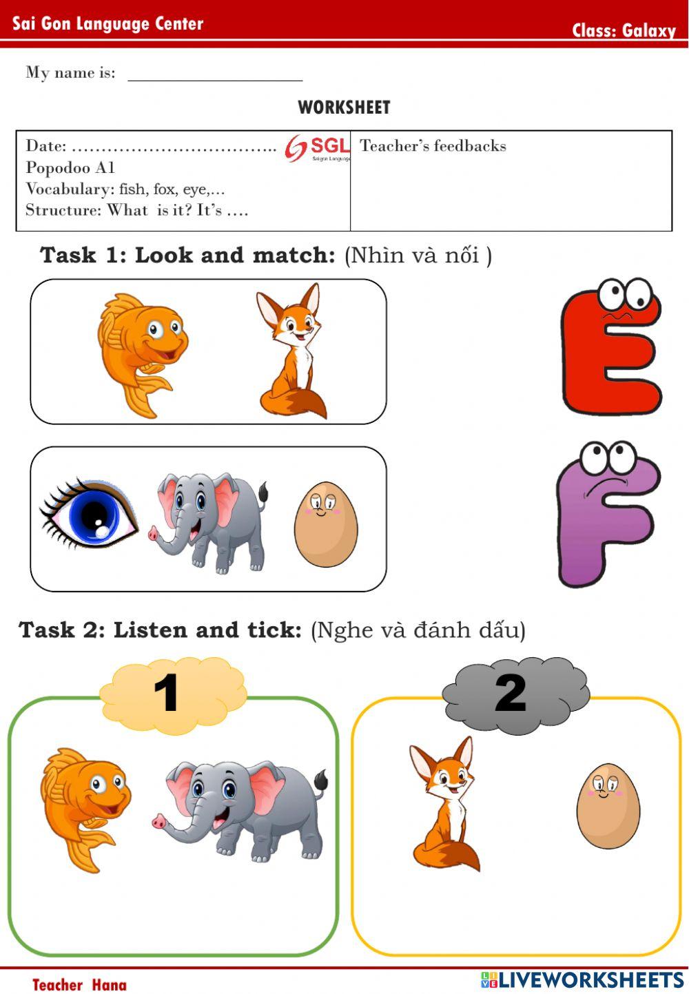 PPD - A1 - Letter E,F