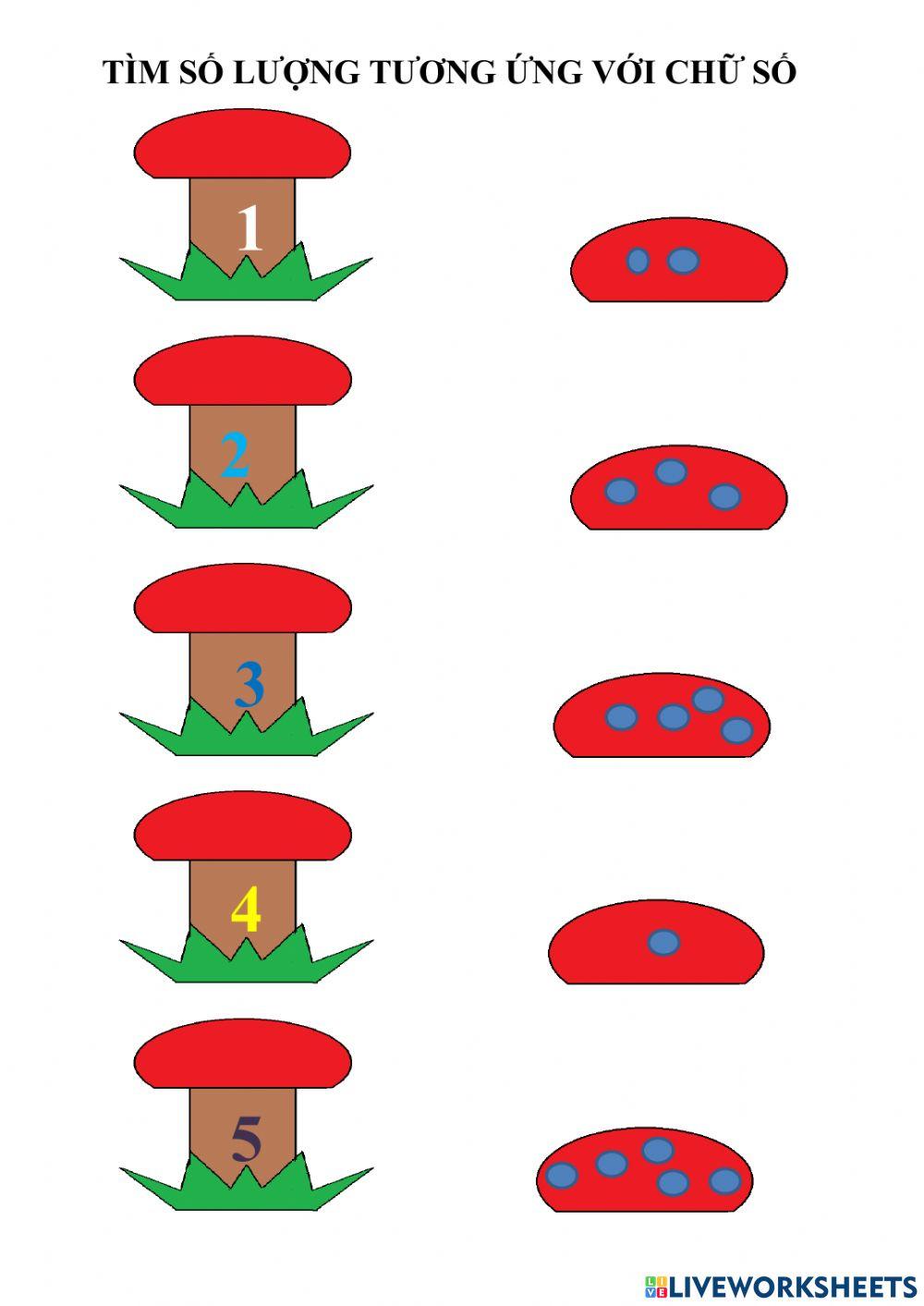 CHỌN SỐ LƯỢNG TƯƠNG ỨNG VỚI CHỮ SỐ