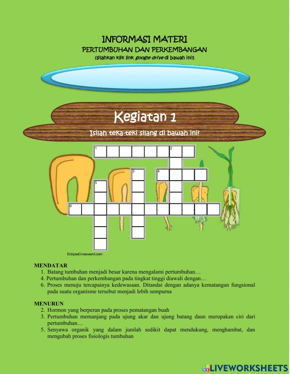 Pertumbuhan dan perkembangan