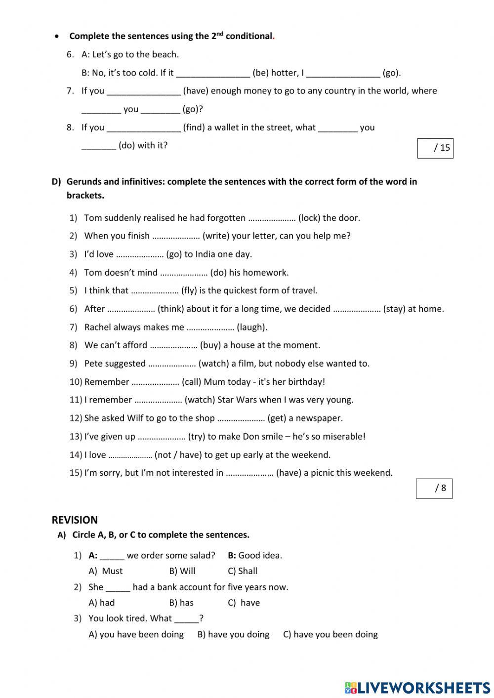 3rd term INT. TEST EF