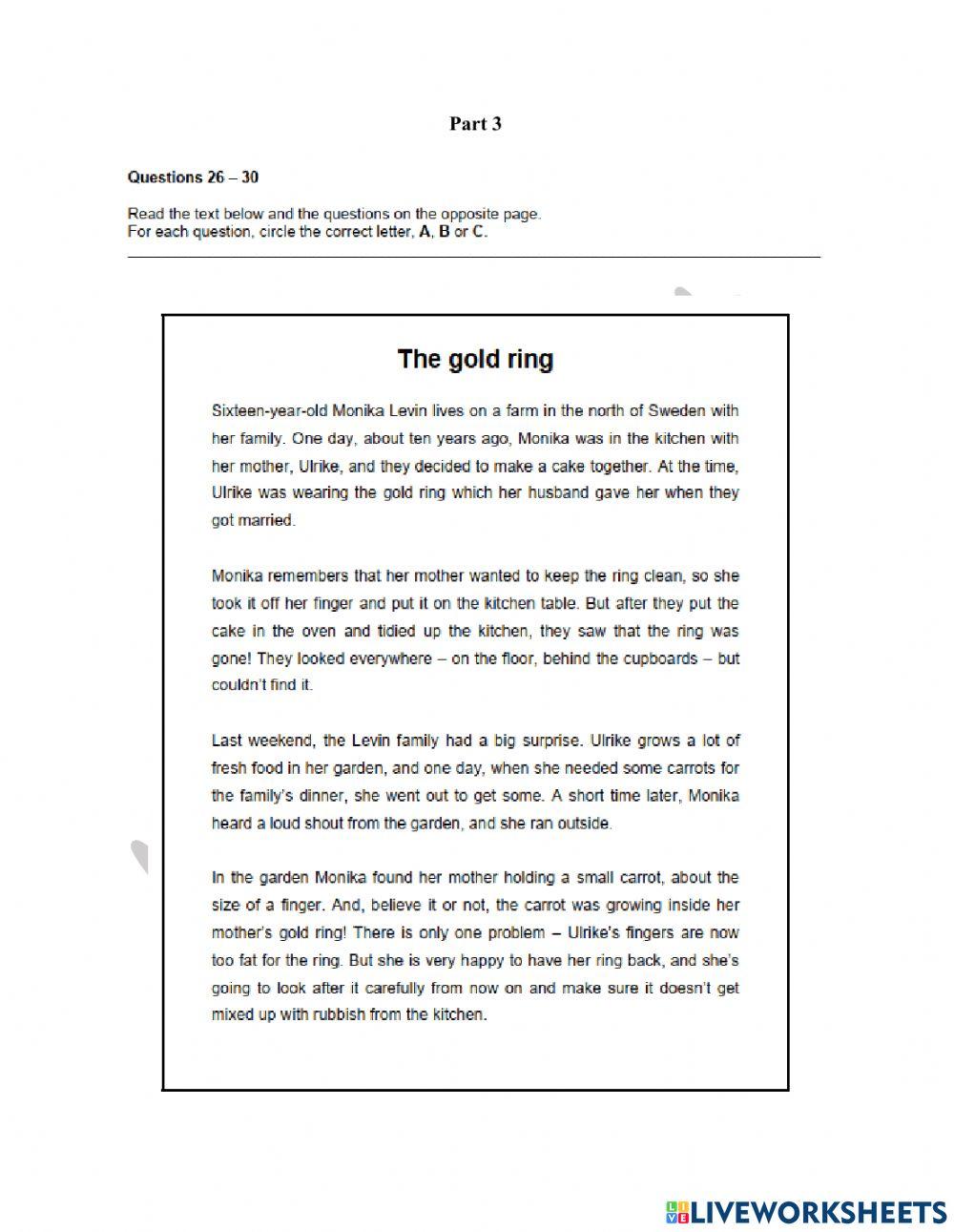 11.05.22 - Gold A2A2+- KET Practice