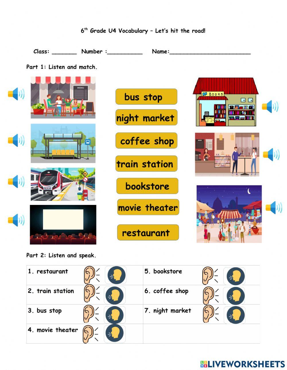 6th grade U4 Vocabulary 5-9