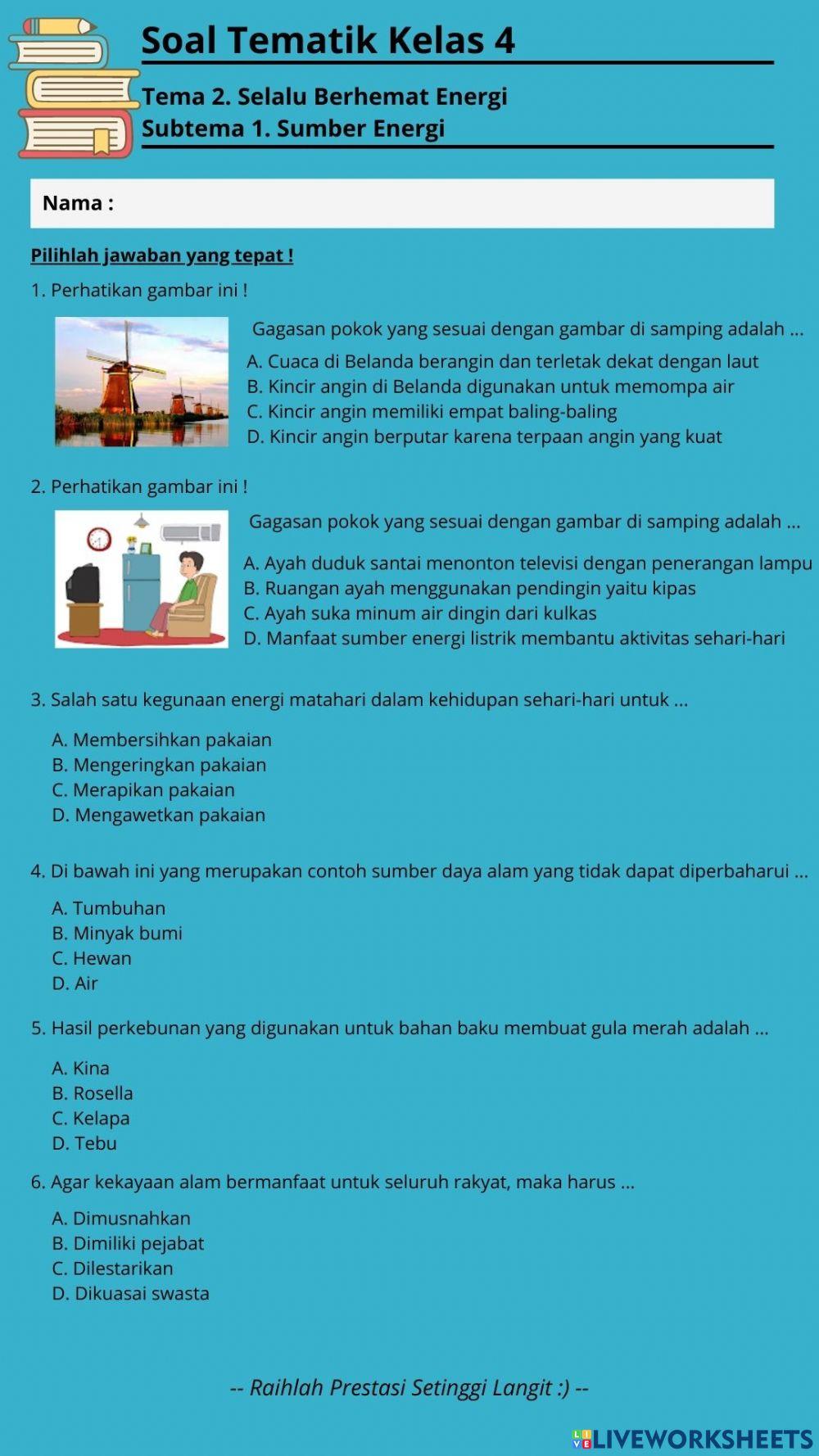 Menjelajahi Dunia Ulangan Tematik Kelas 4: Panduan Lengkap dan Contoh Soal Komprehensif