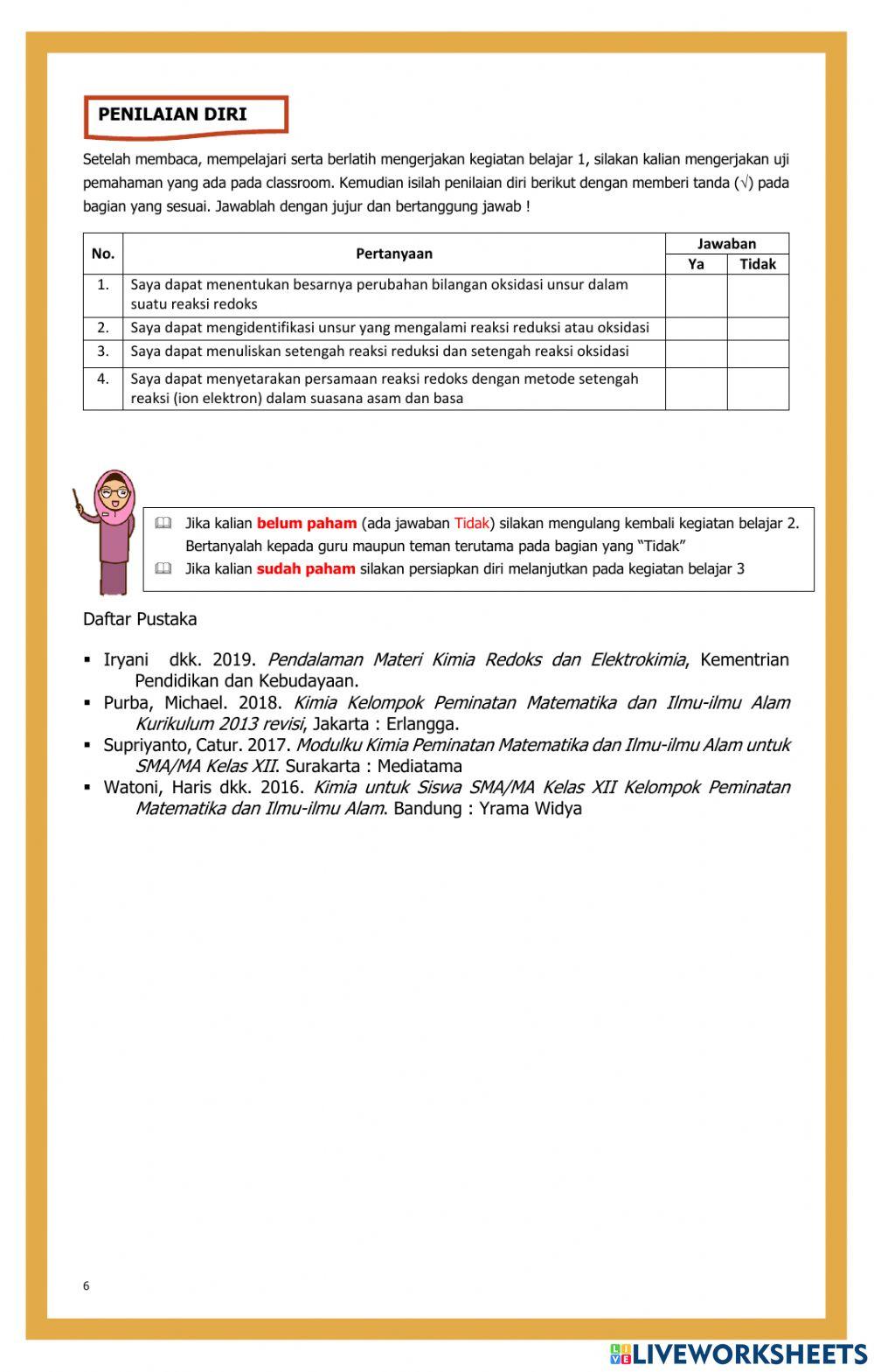 Lkpd kimia xii penyetaraan redoks