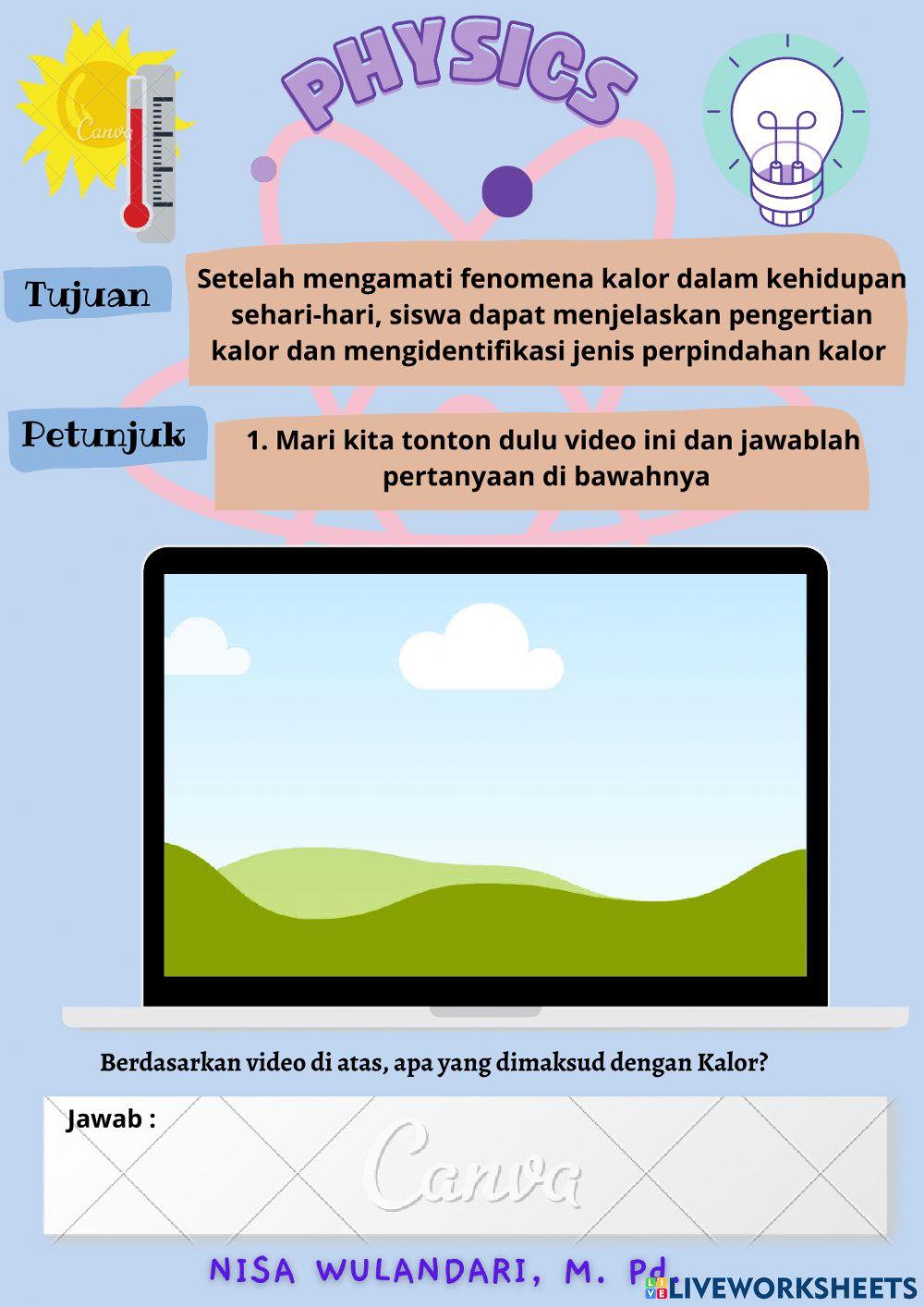 Lkpd kalor dan perpindahan kalor